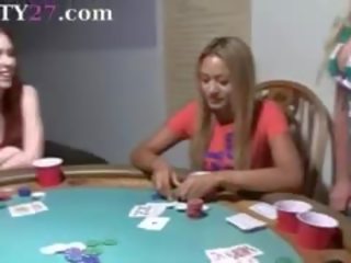 Young Girls Banging On Poker Night